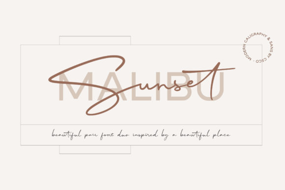 Malibu Sunset: A Timeless Display Font for Editors