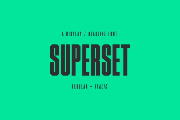 Superset Font: Bold Display Typeface for Makers